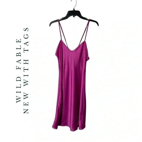 wild fable Dresses & Skirts - 1683. WILD FABLE MINI LENGTH SLIP DRESS SIZE SMALL HOT‎ PINK IN COLOR OPEN BACK